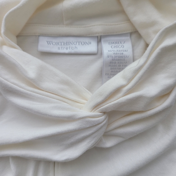 Twist Mockneck Sleeveless Blouse EUC | Women's S Worthington Stretch Y2K… - Picture 7 of 11